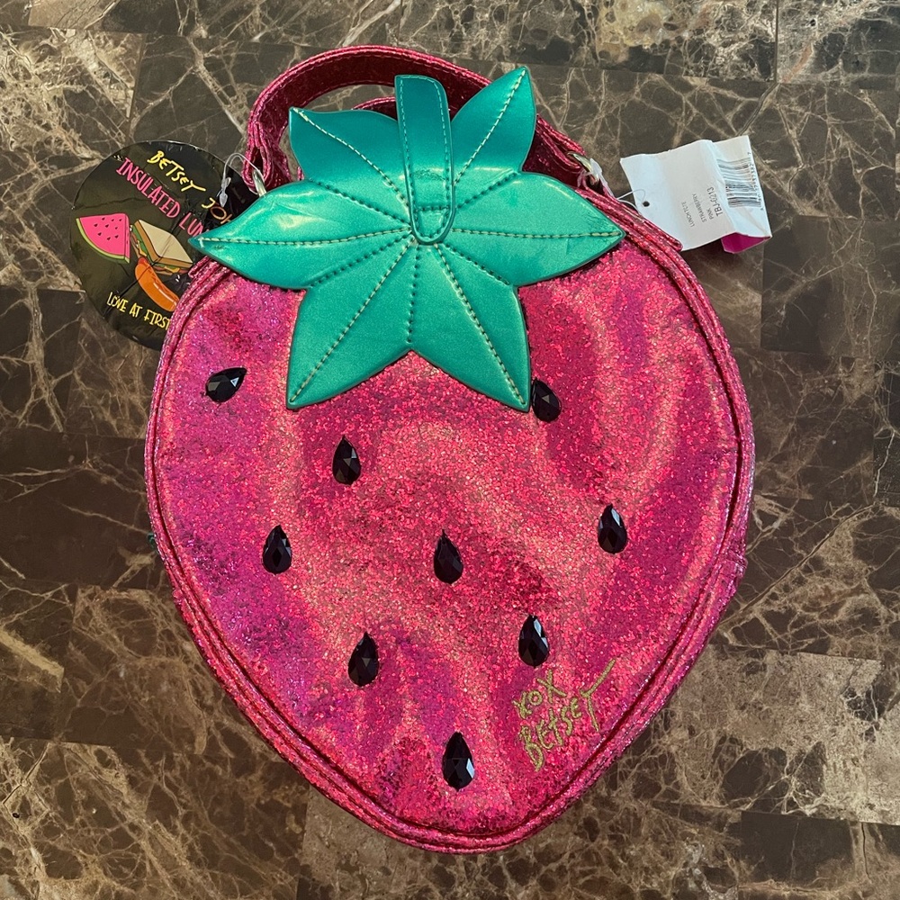 Betsey Johnson Strawberry Lunch Tote Bag